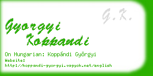 gyorgyi koppandi business card