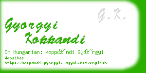 gyorgyi koppandi business card